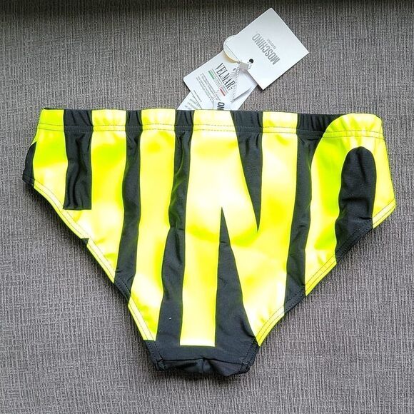 Moschino Men's Neon Yellow Swim Beach Bikini Briefs Bottom size XSMALL - Picture 2 of 16
